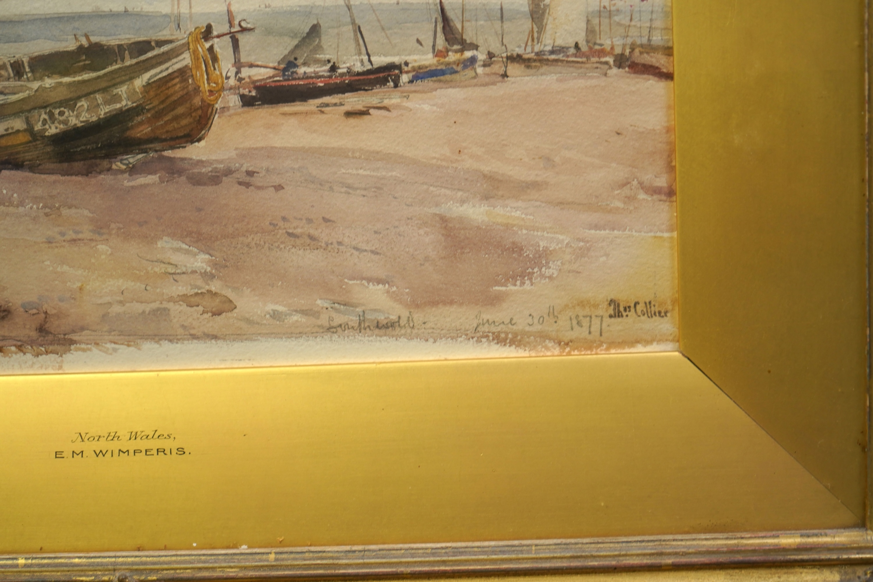 Thomas Collier (1840-1891), 'Stranded Boat, Conway' and 'Southwold Beach'